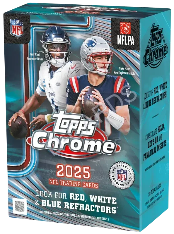 2025 Topps Chrome Football Blaster box