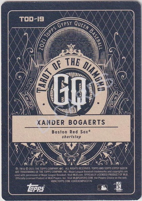 2021 Topps Gypsy Queen Tarot of the Diamond #TOD19 Xander Bogaerts