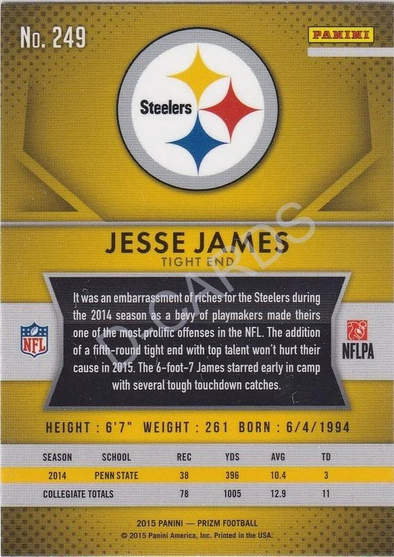 2015 Panini Prizm #249 Jesse James RC