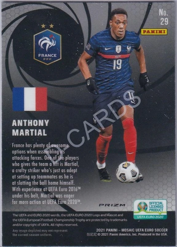 2020-21 Panini Mosaic UEFA Euro International Men of Mastery Mosaic #29 Anthony Martial