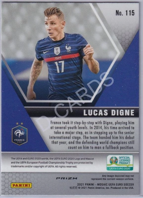 2020-21 Panini Mosaic UEFA Euro Mosaic #115 Lucas Digne