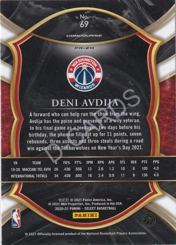 2020-21 Select Blue Retail #69 Deni Avdija