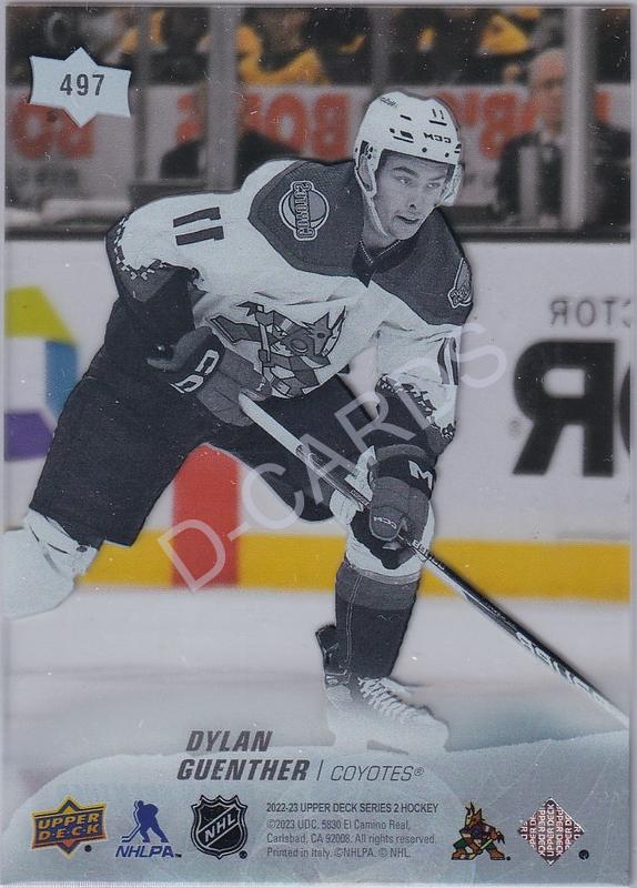 2022-23 Upper Deck Clear Cut Parallel #497 Dylan Guenther Young Guns RC