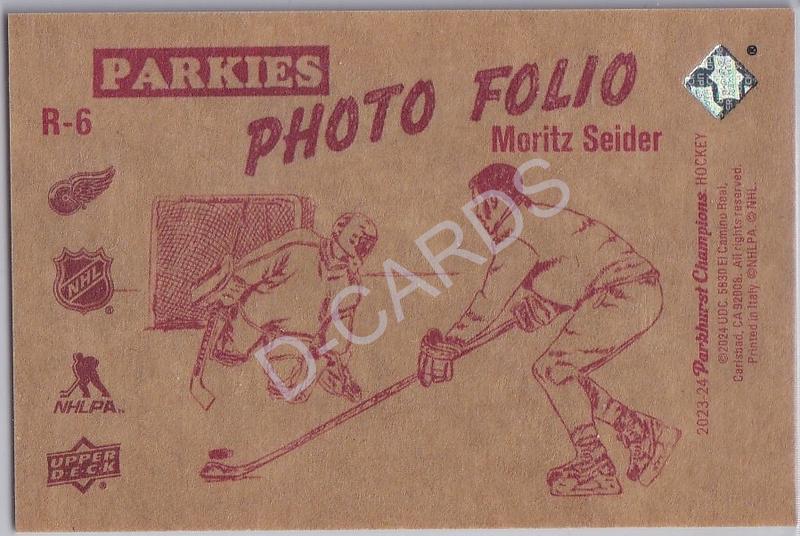 2023-24 Parkhurst Champions '52 Retros Album Back #R6 Moritz Seider