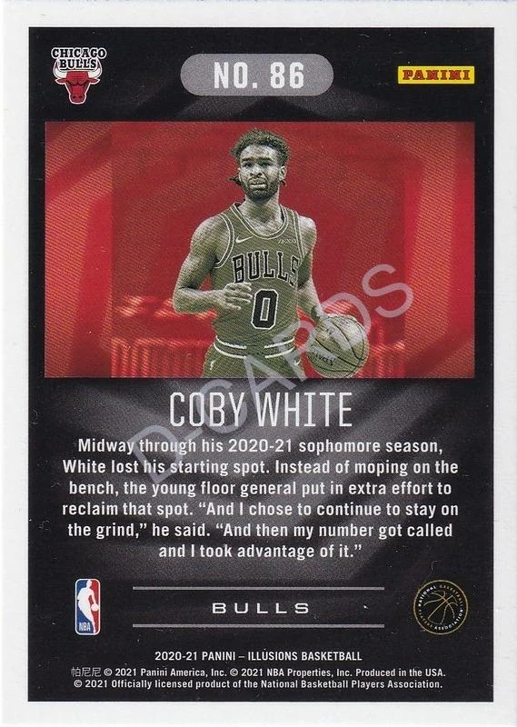 2020-21 Panini Illusions Asia Red #86 Coby White