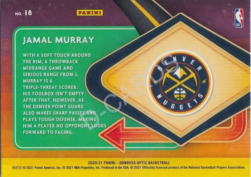2020-21 Donruss Optic Express Lane #18 Jamal Murray