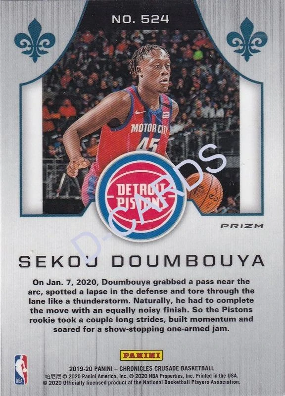 2019-20 Panini Chronicles Silver #524 Sekou Doumbouya/Crusade