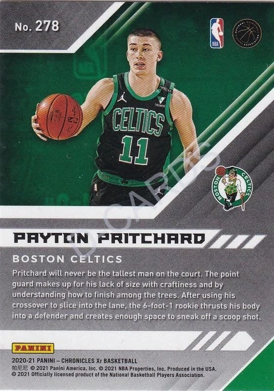 2020-21 Panini Chronicles #278 Payton Pritchard/XR RC