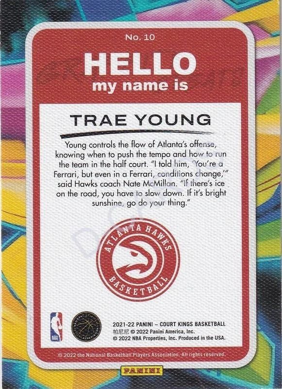 2021-22 Court Kings Graffiti Greats #10 Trae Young