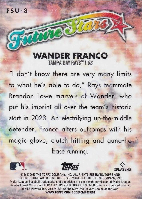 2023 Topps Chrome Update Future Stars #FSU3 Wander Franco