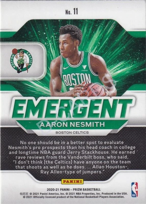 2020-21 Panini Prizm Emergent #11 Aaron Nesmith RC