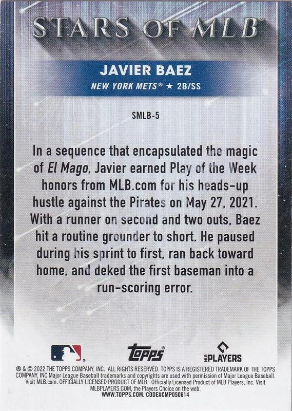 2022 Topps Stars of MLB #SMLB5 Javier Baez