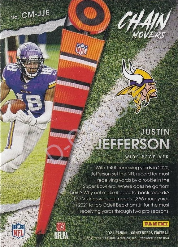 2021 Panini Contenders Chain Movers #12 Justin Jefferson