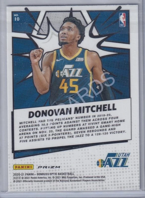 2020-21 Donruss Optic My House Purple #10 Donovan Mitchell