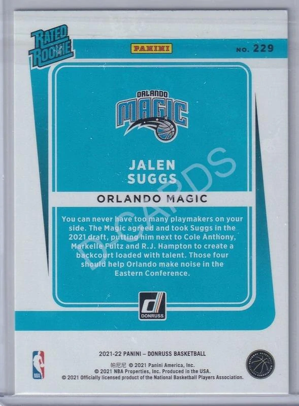 2021-22 Donruss #229 Jalen Suggs RR RC