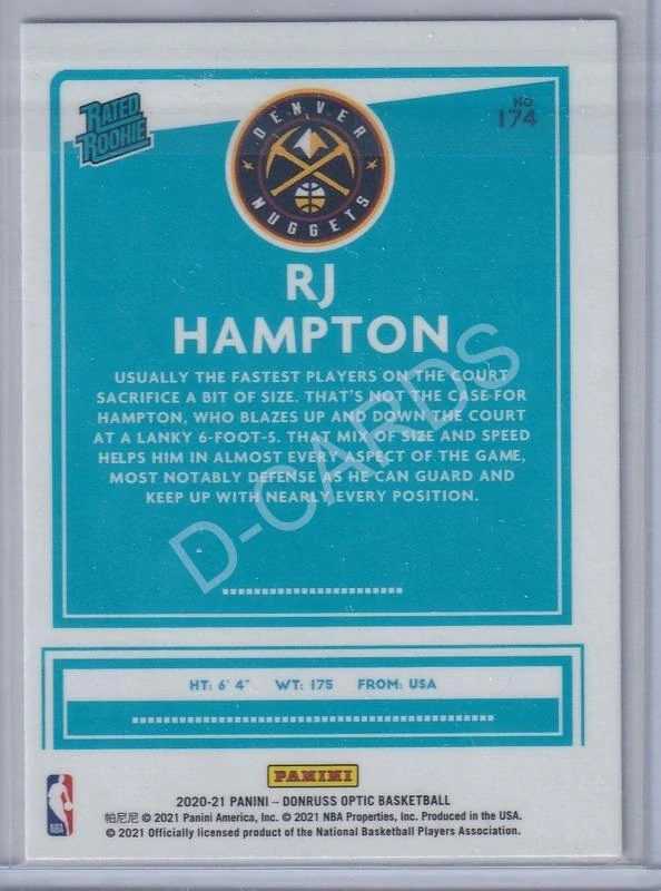 2020-21 Donruss Optic #174 RJ Hampton RR RC