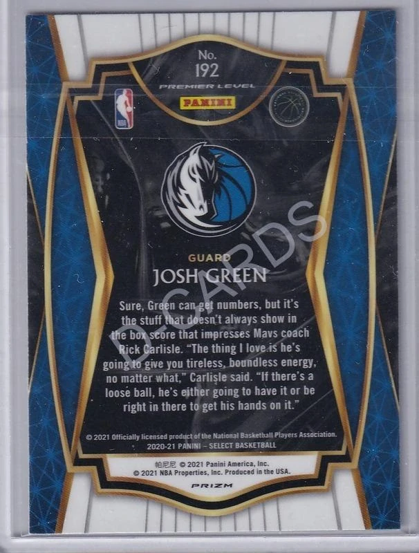 2020-21 Select Prizms Silver #192 Josh Green RC