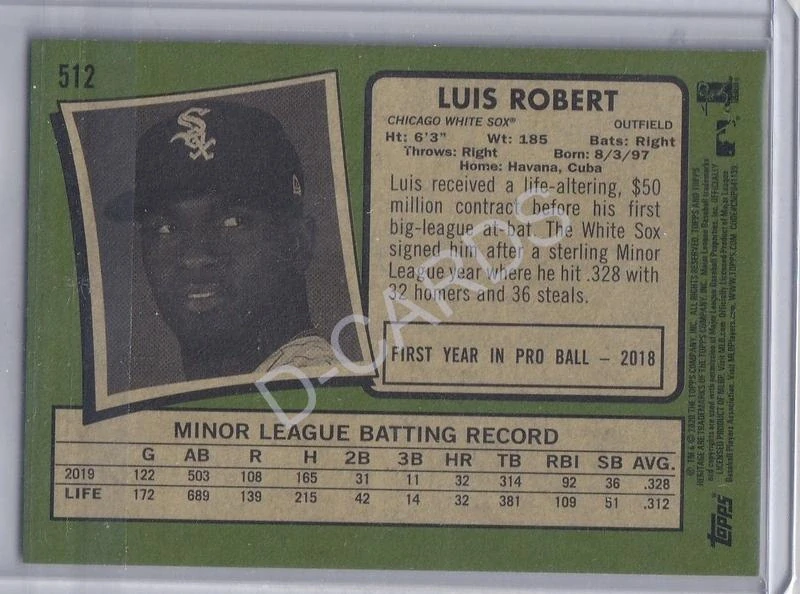 2020 Topps Heritage #512 Luis Robert RC