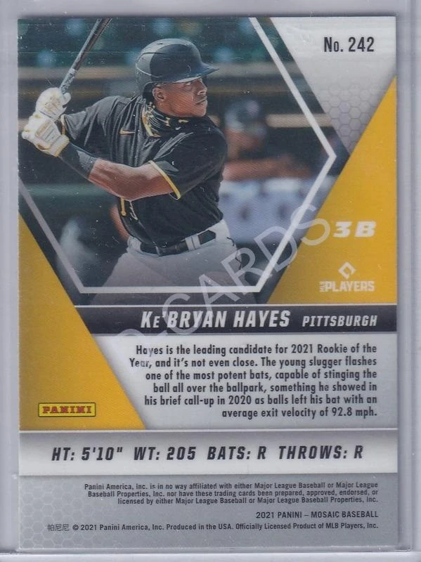 2021 Panini Mosaic #242 Ke'Bryan Hayes RC