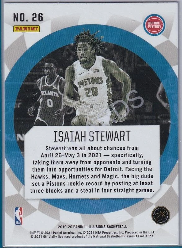2020-21 Panini Illusions Rookie Vision #26 Isaiah Stewart RC