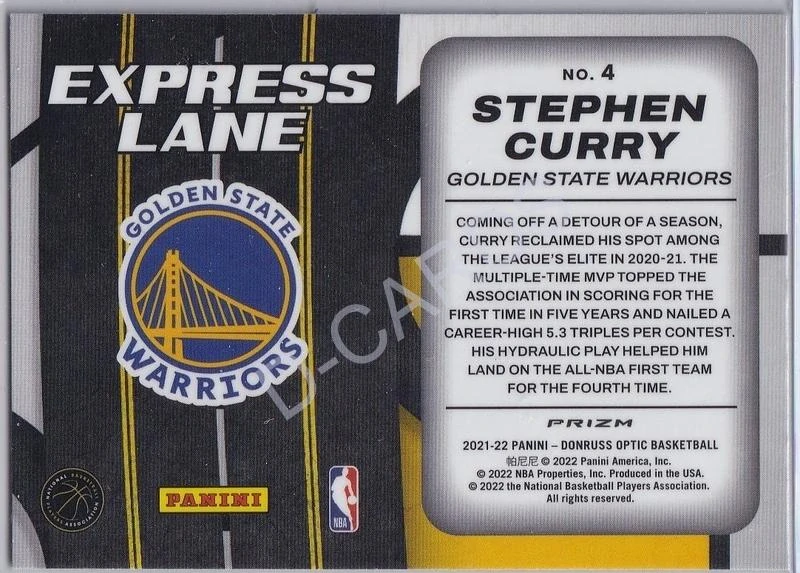 2021-22 Donruss Optic Express Lane Purple #4 Stephen Curry