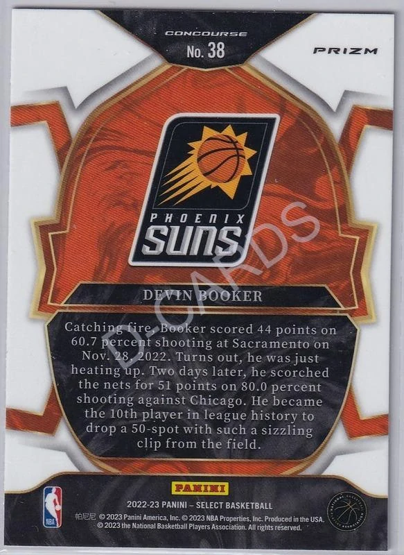 2022-23 Select Prizms Blue #38 Devin Booker