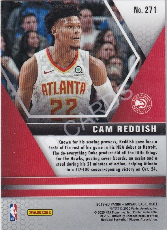2019-20 Panini Mosaic #271 Cam Reddish (NBA Debut)
