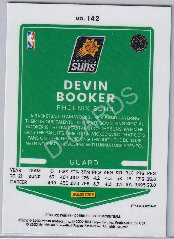 2021-22 Donruss Optic Blue Velocity #142 Devin Booker