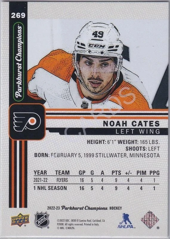 2022-23 Parkhurst Champions #269 Noah Cates RC