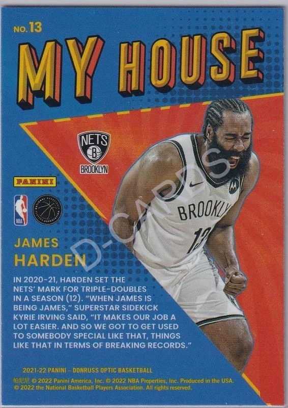 2021-22 Donruss Optic My House #13 James Harden