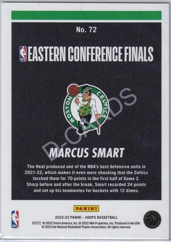 2022-23 Hoops Road to the Finals #72 Marcus Smart (Limit 109/499)