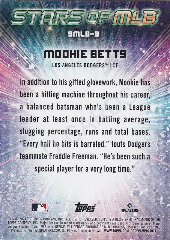 2024 Topps Stars of MLB #SMLB9 Mookie Betts