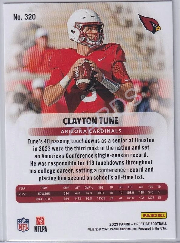 2023 Prestige #320 Clayton Tune RC