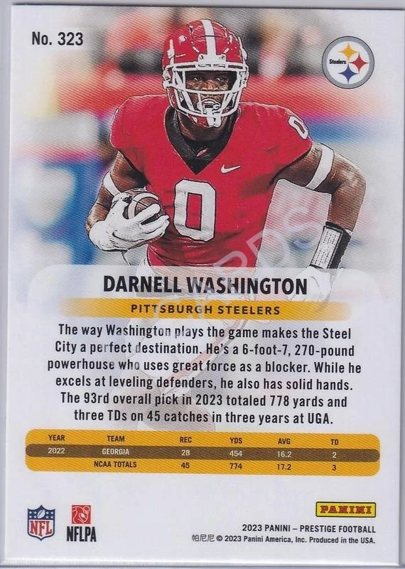 2023 Prestige #323 Darnell Washington RC