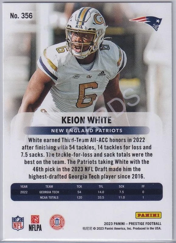 2023 Prestige #356 Keion White RC
