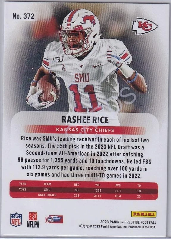 2023 Prestige #372 Rashee Rice RC