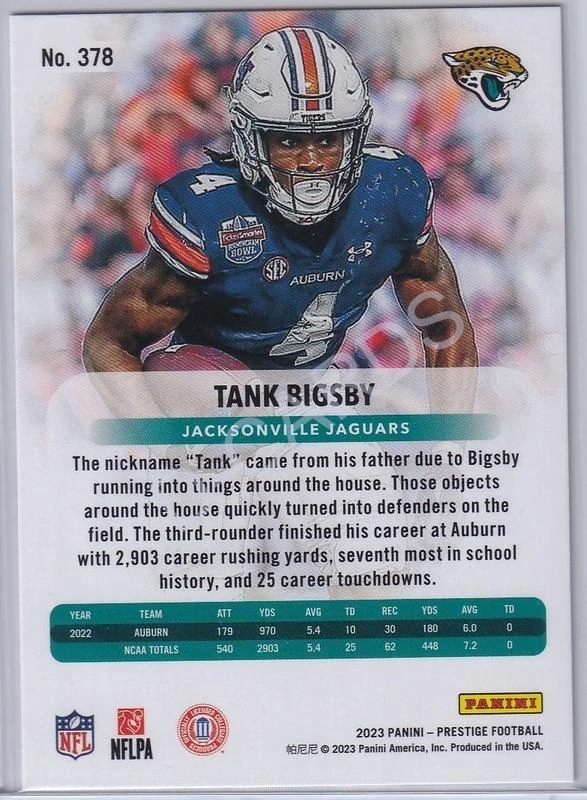 2023 Prestige #378 Tank Bigsby RC