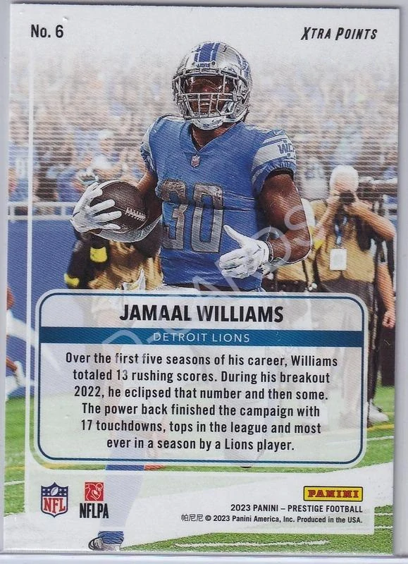 2023 Prestige For the Record #6 Jamaal Williams