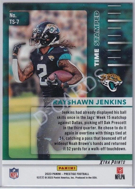 2023 Prestige Time Stamped #7 Rayshawn Jenkins