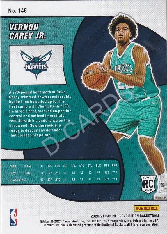 2020-21 Panini Revolution #145 Vernon Carey Jr. RC