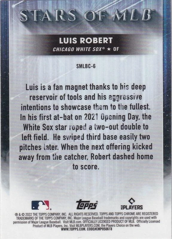 2022 Topps Stars of MLB Chrome #SMLBC6 Luis Robert