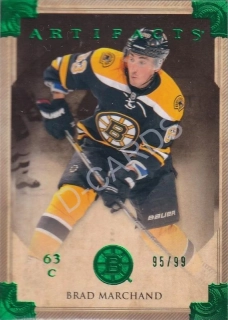 2013-14 Artifacts Emerald #10 Brad Marchand (Limit 95/99)