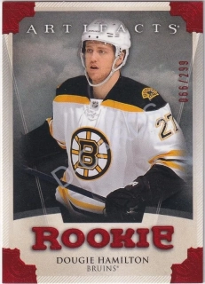 2013-14 Artifacts Ruby #163 Dougie Hamilton RC (Limit 066/299)