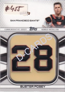 2022 Topps Commemorative Player Jersey Number Medallions #JNMBP Buster Posey