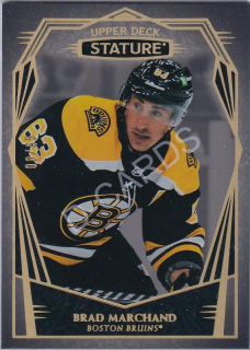  2022-23 Upper Deck Stature Design Variant #28 Brad Marchand (Limit 08/65)