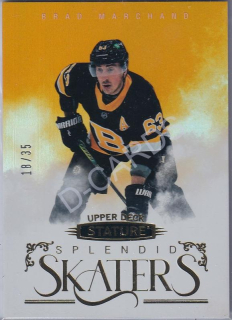 2022-23 Upper Deck Stature Splendid Skaters Orange #SS25 Brad Marchand (Limit 18/35)