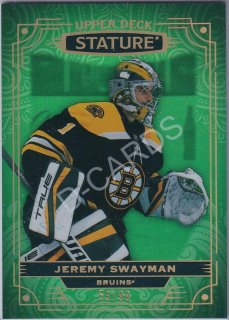  2022-23 Upper Deck Stature Green #96 Jeremy Swayman (Limit 53/99)
