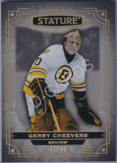  2022-23 Upper Deck Stature Photo Variant #18 Gerry Cheevers (Limit 21/99)