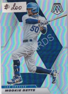 2021 Panini Mosaic Silver Prizm #144 Mookie Betts