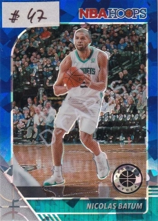 2019-20 Hoops Premium Stock Prizms Blue Cracked Ice #22 Nicolas Batum